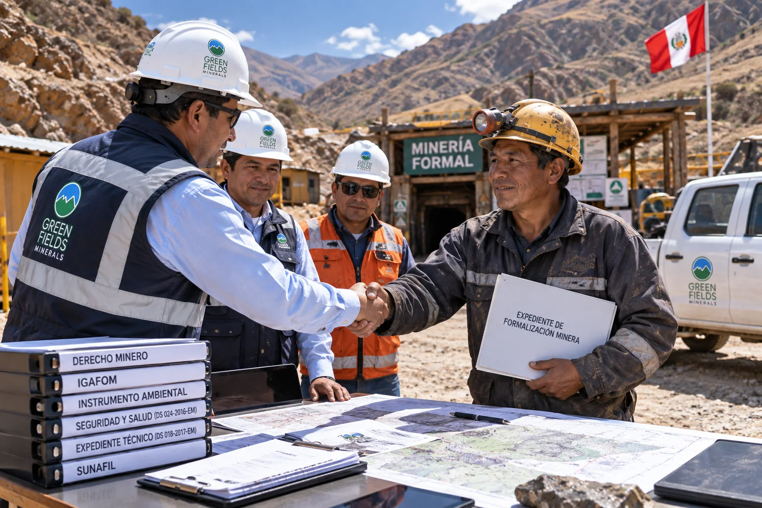 Acuerdo y acompañamiento de Greenfields Minerals con trabajador minero en proceso de formalización