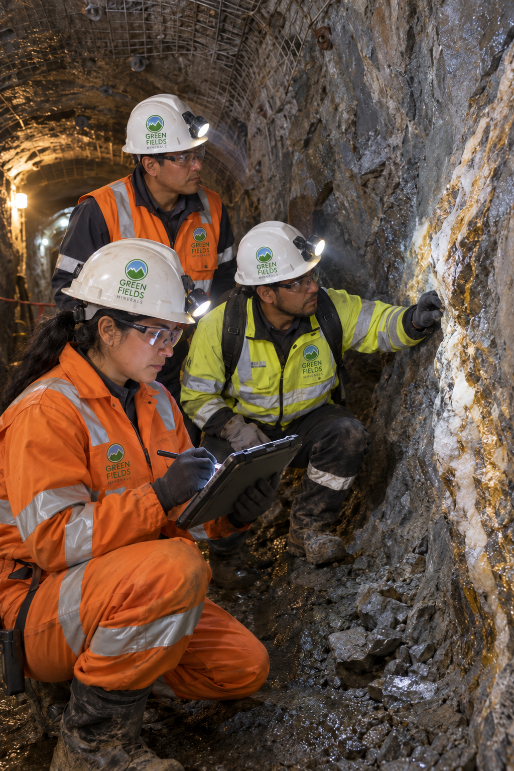 Evaluación geológica subterránea y registro de vetas
