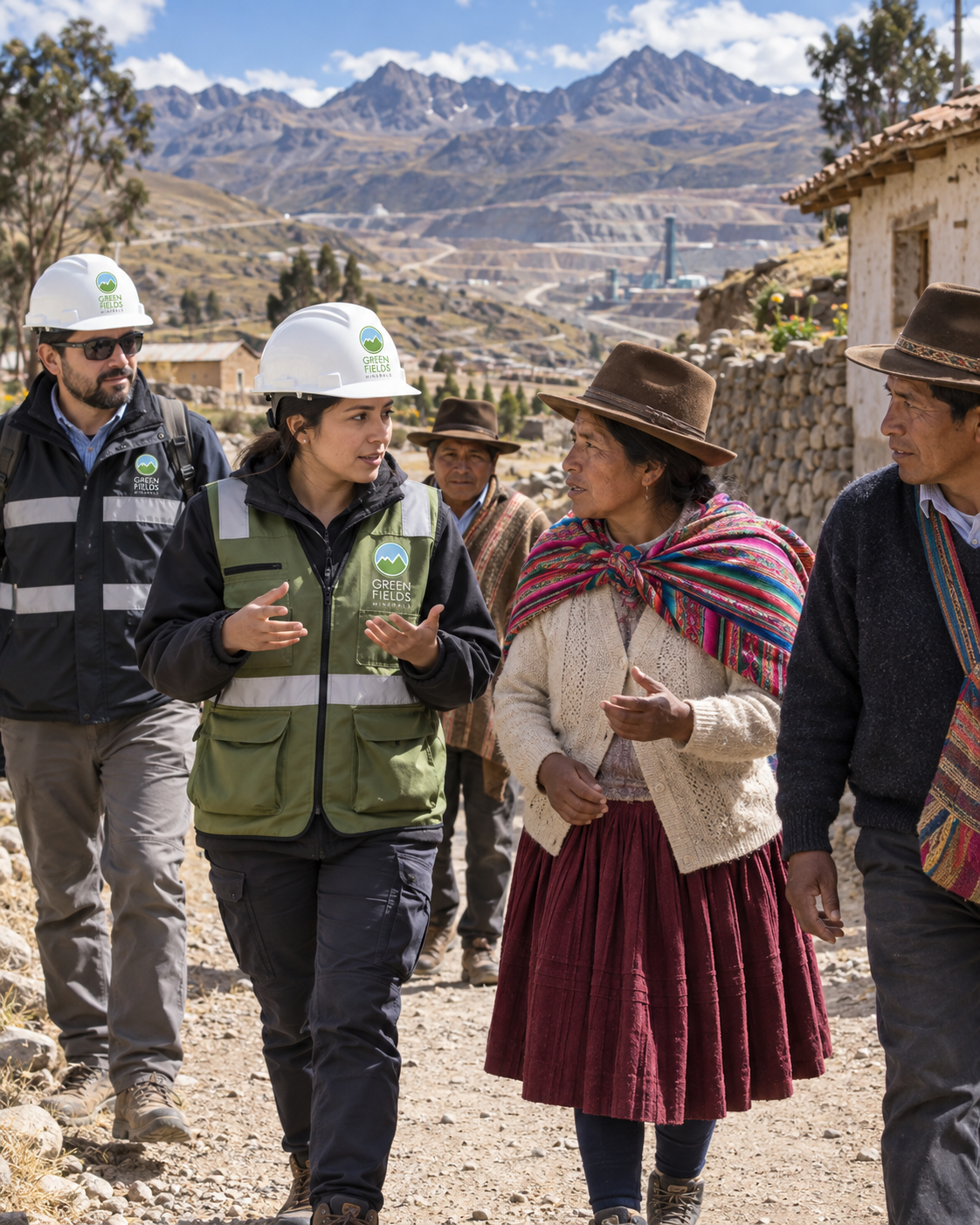 Recorrido comunitario con representantes locales y equipo de Greenfields