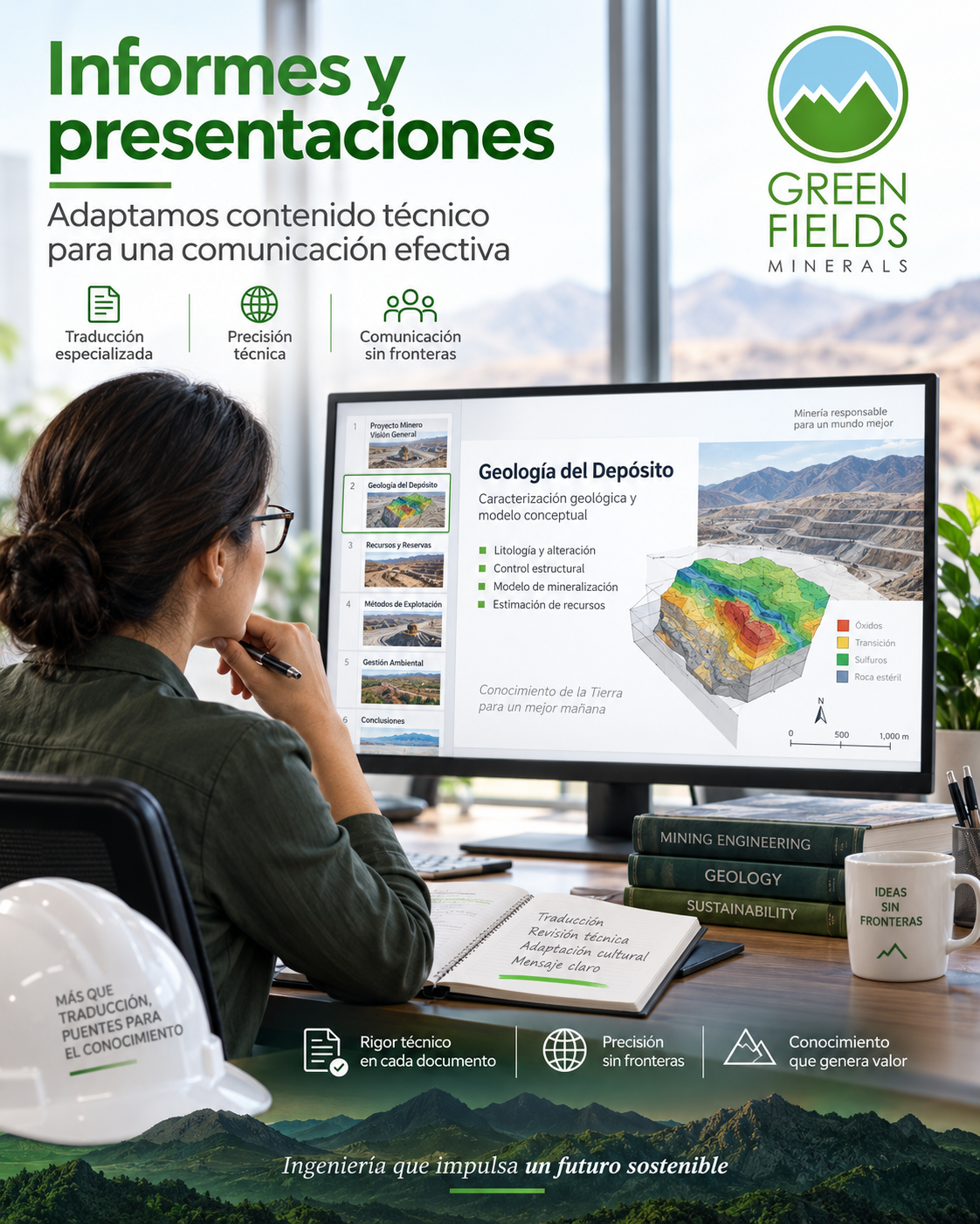 Adaptación y traducción de informes y presentaciones técnicas